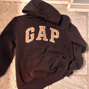 GAP Brown Hoodie with Embroidered Cream Logo